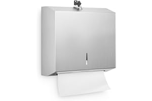 SETTLEDOWN Paper Towel Dispenser Wall Mount -Commercial C Fold/Multi-fold/Tri-fold,Stainless Steel Bathroom Hand Towel Dispenser with Lock Design