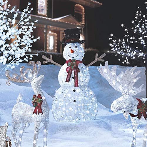 NOMA 5 Ft. PreLit Light Up Snowman with Top Hat Outdoor Christmas
