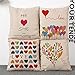 Set of 4 Sofa Throw Pillow Covers, YIFAN 1717 Inch Colorful Love Heart Decorative Pillowslip Square Fashion Throw Pillow Case Cushion Cover Home Decor