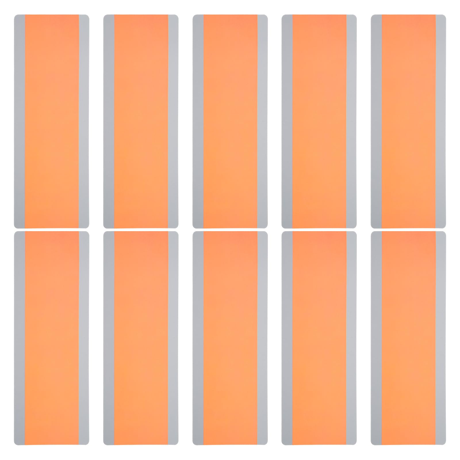 PATIKIL Guided Reading Strips, 10pcs Tracking Highlight Colored Overlay Bookmark Reduce Visual Stress Teacher Teaching Supplies for Classroom, Orange 19x7cm