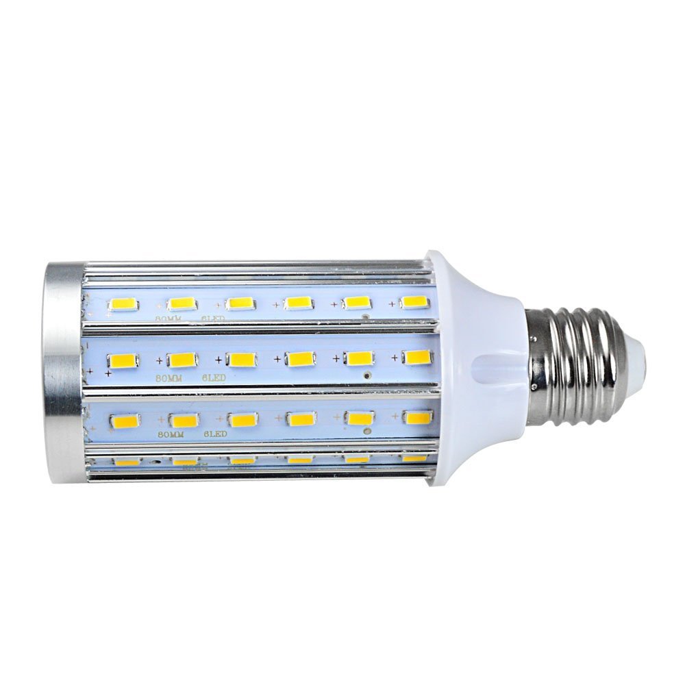 2 x Lampada LED E27 20 W 72 x 5730 SMD LED (360 Angolo, 800LM, AC 85 – 265 V, 51 x 131 mm) con anelli alluminioe Tico asciugatrice [classe di efficienza energetica A] bianco caldo