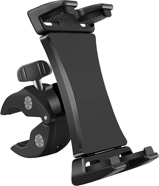Bike Tablet Mount Holder Handlebar Clamp Stand for Gym Treadmill