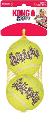 KONG Squeakair Balls Dog Toy Premium Squeak Tennis Balls Large Dogs 2 Pack view 3