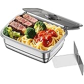 AERVOCE 1.5L 304 Stainless Steel Electric Lunch Box Inner Container – Food Containers for Lunch with Leakproof, Removable Divider & Dishwasher-Safe(Only applicable to Electric Lunch Box)