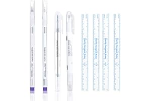 Ksndurn 4PCS Professional Skin Marker - Tattoo Surgical Pen with Paper Ruler (2 Single Head 2 Double Head)