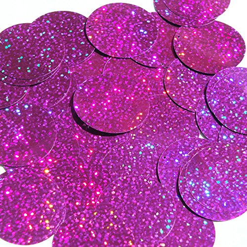 Purple Glitter Sparkle Sequin Round 1.5 inch Metallic Couture Paillettes. Made in USA. Loose for embroidery, bridal, applique, arts, crafts, and embellishment.