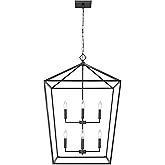 ML Lighting 8 Light Pendant-36 Inches Tall and 24 Inches Wide-Matte Black Finish -Traditional Installation