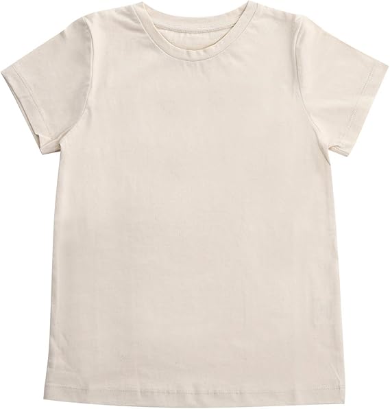 Amazon フェアトレード オーガニックコットン100 ｔシャツ キッズ 1 ナチュラル Tシャツ カットソー 通販