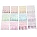 Outus Multicolor Self-Adhesive Rhinestone Sticker Sheet, 3 Size, 12 Sheets