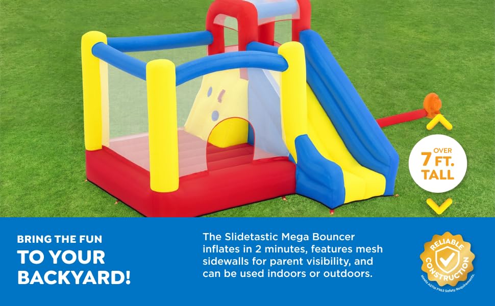 H2OGO! Slidetastic Mega Bouncer Bounce House (9' x 8'5