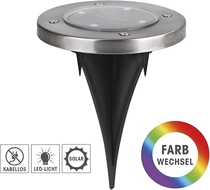 Solar Bodenleuchte mit Farbwechsel im 4er Set: Amazon.de: Beleuchtung