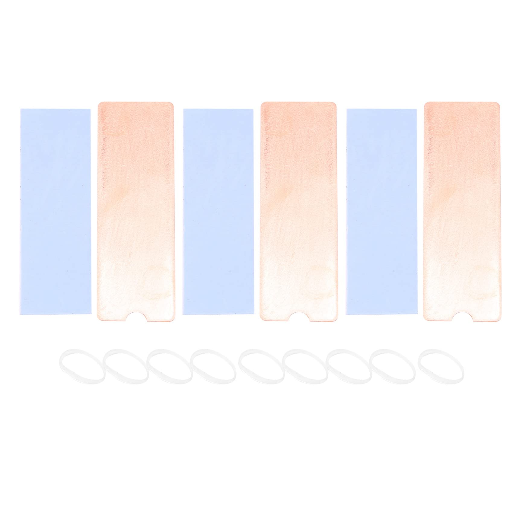 Nagoyuki 3Pcs M.2 SSD Heat Sink NVME NGFF M.2 2280 Solid State Hard Disk Pure Copper Heatsink Thin Cooler Radiator 1.0mm