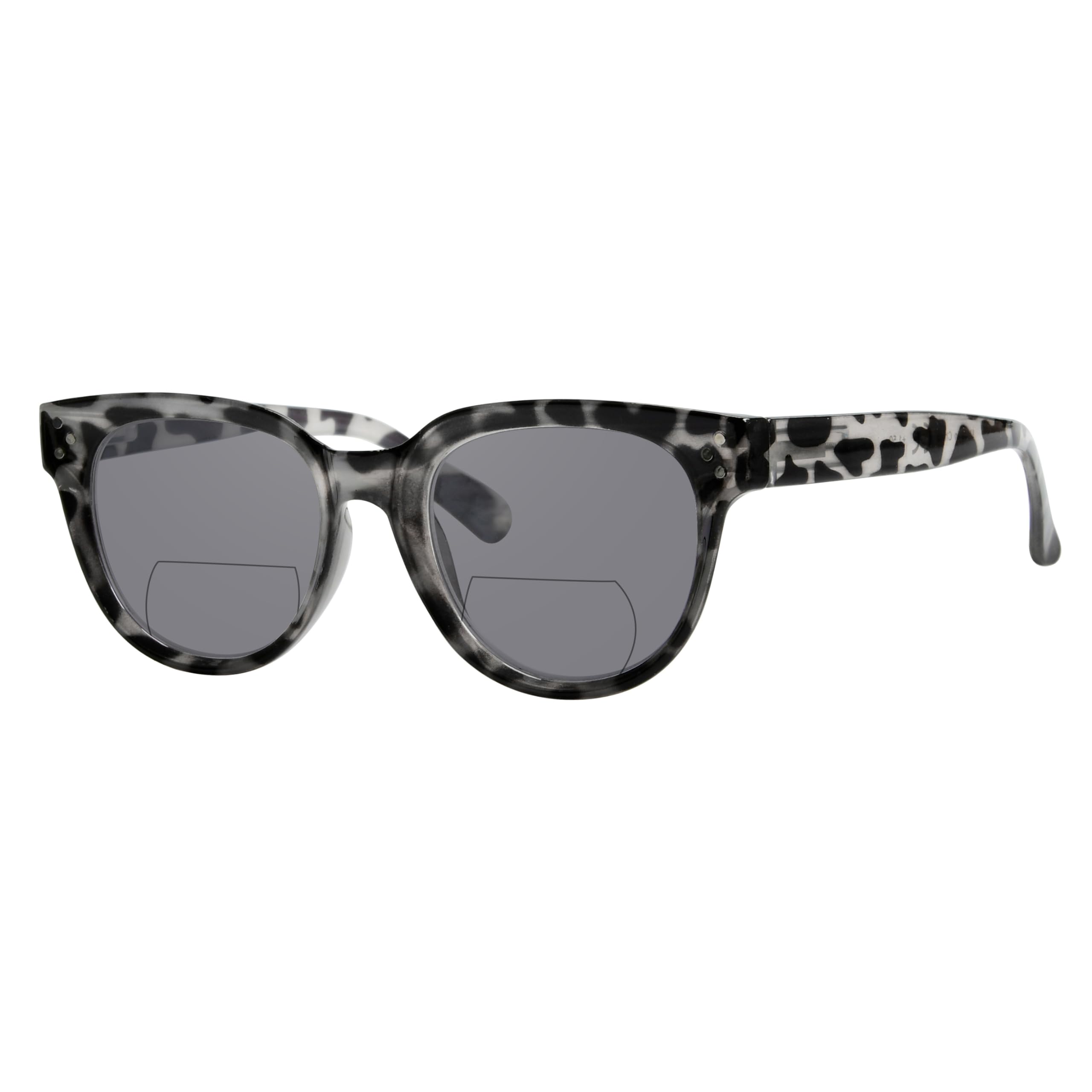 Eyekepper Bifocal Glasses for Women Reading under the Sun Stylish Bifocal Readers Tinted Lens - Grey Tortoise +3.00
