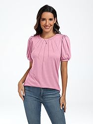 AUTOMET Womens Summer Tops Short Sleeve Shirts