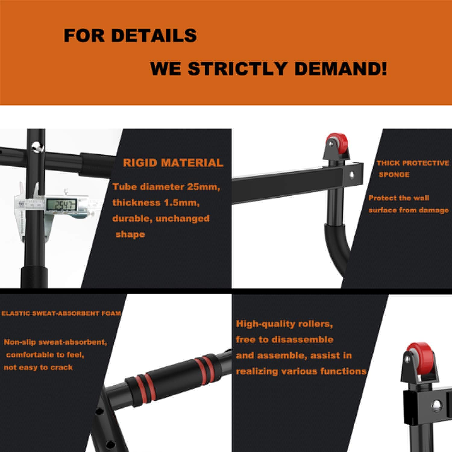 Pull Up Bar, Multifunctional Portable Gym System Ab Roller Wheel，Home Gym Exercise Equipment Strength Training Upper Body Workout Bar: Kitchen & Dining