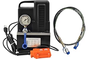 Electric Hydraulic Pump 10,000 PSI 750W 110V 0.8 US Gal Capacity 6.5 ft Oil Pipe, 2 Stage Single Acting Solenoid Valve Electr