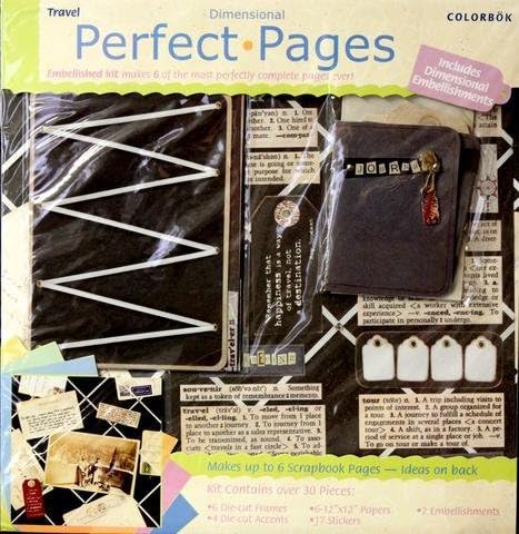 Dimensional Scrapbook Pages Kit 12 x 12 Travel Theme - Makes 6 Pages - Colorbok Perfect Pages
