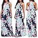 Perman Womens Dress, Summer Sleeveless Floor-Length Loose Plus Size Maxi Casual Beach Dress (XX-Large, Dark Blue)