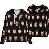 cuesr Custom Hoodie - Bulk Custom Zip Up Hoodie Personalized Sweatshirts Unisex Add Your Own Design Here Custom Sweatshirt