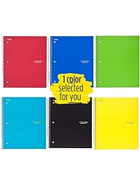Five Star Spiral Notebook, 1 Subject, Graph Ruled Paper, 100 Sheets, 11" x 8-1/2", Color Selected For You (06190)