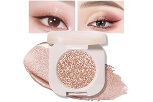 CAKAILA Single Nude Rose Gold Shimmer Eyeshadow,Monochrome Eye Shadow,Apply Make Up Easily,Glitter Single Eyeshadows 24 Hour Eye Makeup Longwear Waterproof
