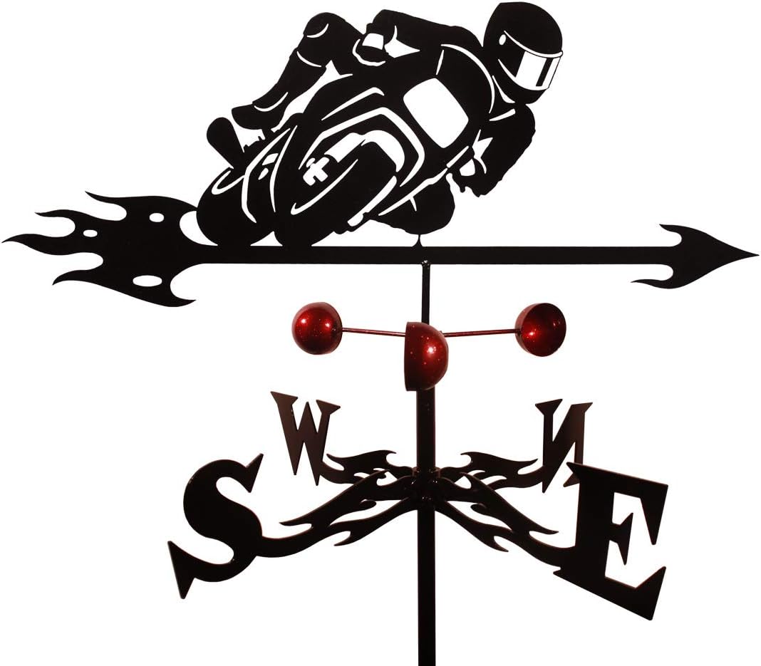 Weathervanes - SWEN Products Farrell Series Sport Bike Motorcycle Flat Post Mount Weathervane ~New~