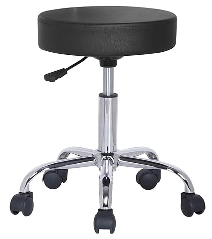 SixBros. Rollhocker Arbeitshocker Hocker Schwarz M-95027/192