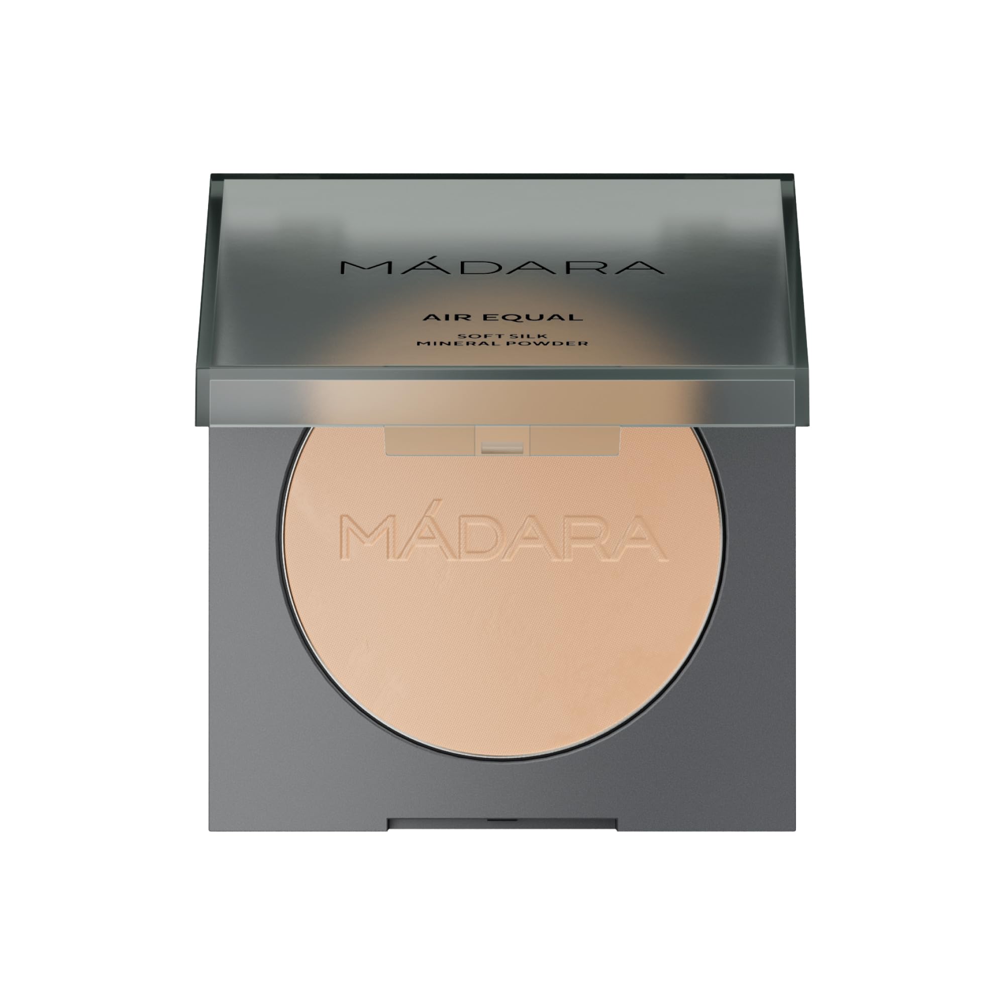 Mádara Powder Foundation – AIR EQUAL Soft Silk Mineral Powder Full Coverage 9g, #2 Matte Finish, Skincare-Infused Setting Powder without Talc, Dermatologically Tested, COSMOS Natural Certified