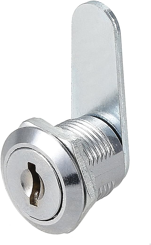 Sourcingmap Drawer Cabinet Cam Lock, 5/8" Cylinder Length with No.8 Cam, Fits on 3/8" Max Panel Thickness - Image 3