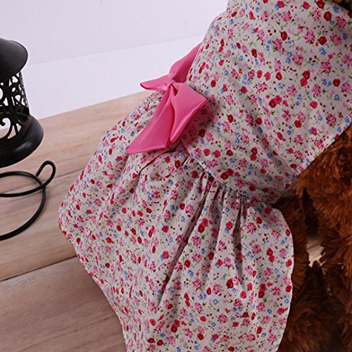 image for Iuhan Pet Clothes, Floral Paste Dress Pet for Small Dogs Party Princes