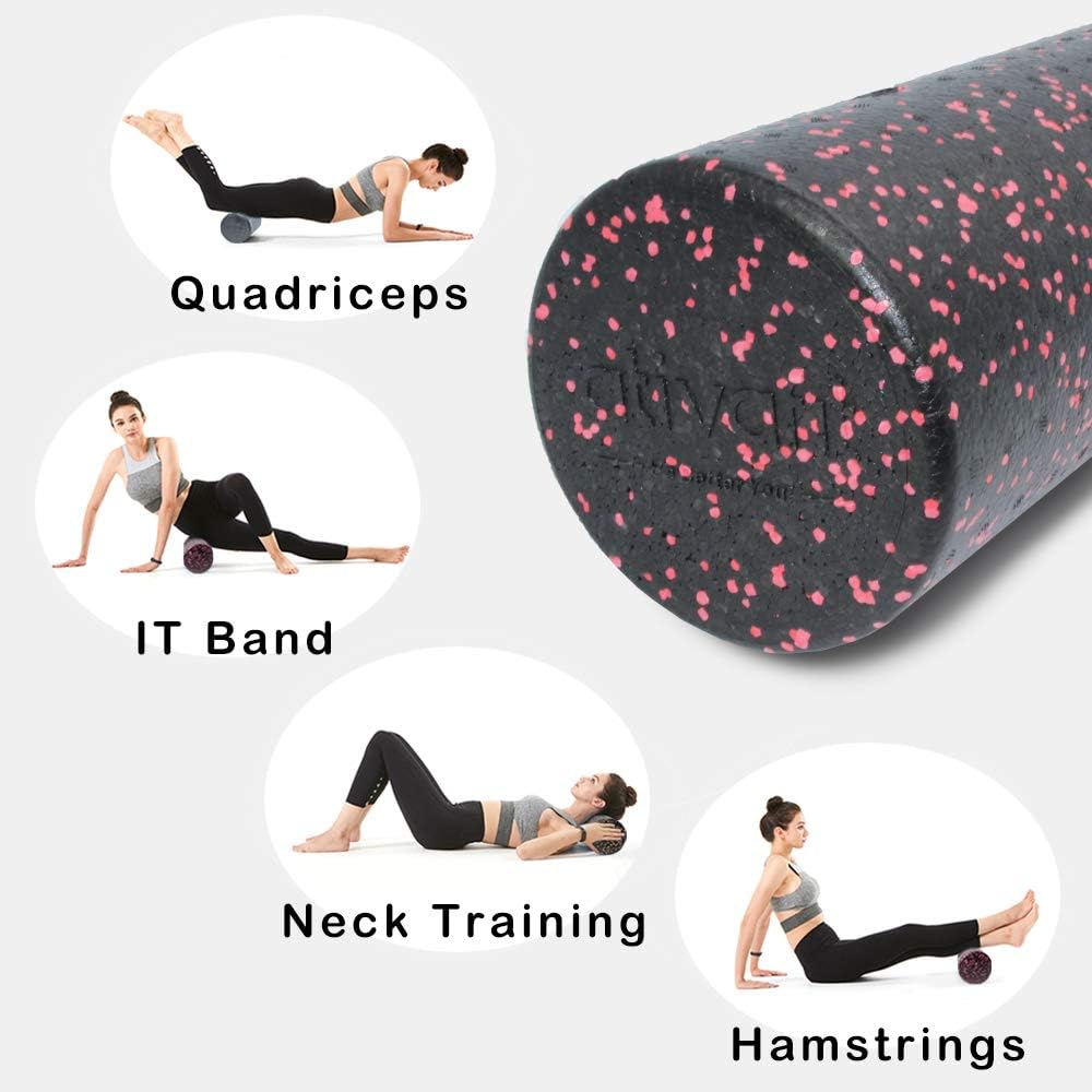 ATIVAFIT Exercise Foam Roller Speckled Colors Muscle Roller Extra Firm High Density for Physical Therapy, Deep Tissue Muscle Massage : Sports & Outdoors