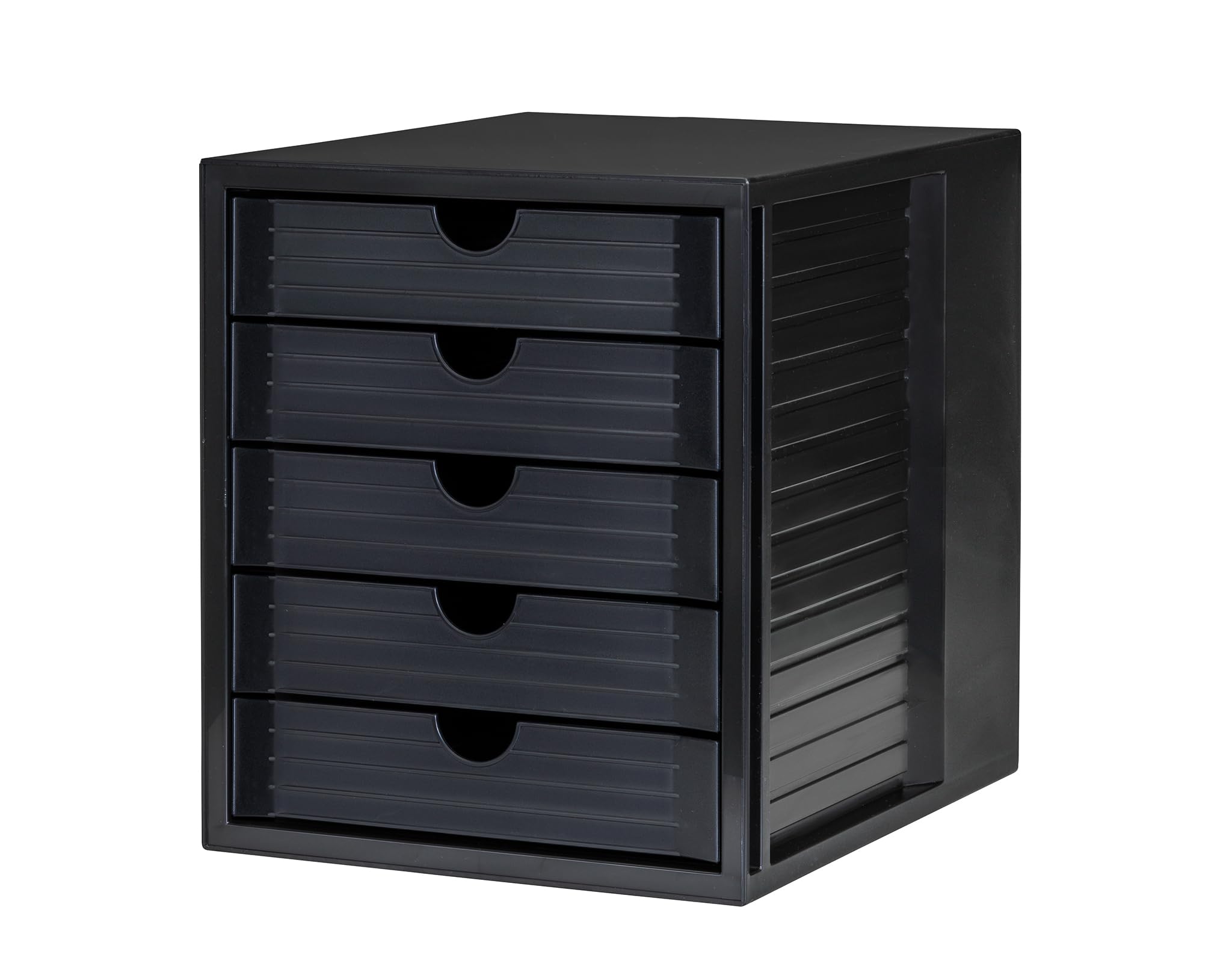 HAN 14508-13, SYSTEMBOX KARMA Drawer set. Innovative, attractive design, BLUE ANGEL certified, with 5 closed drawers, eco-black