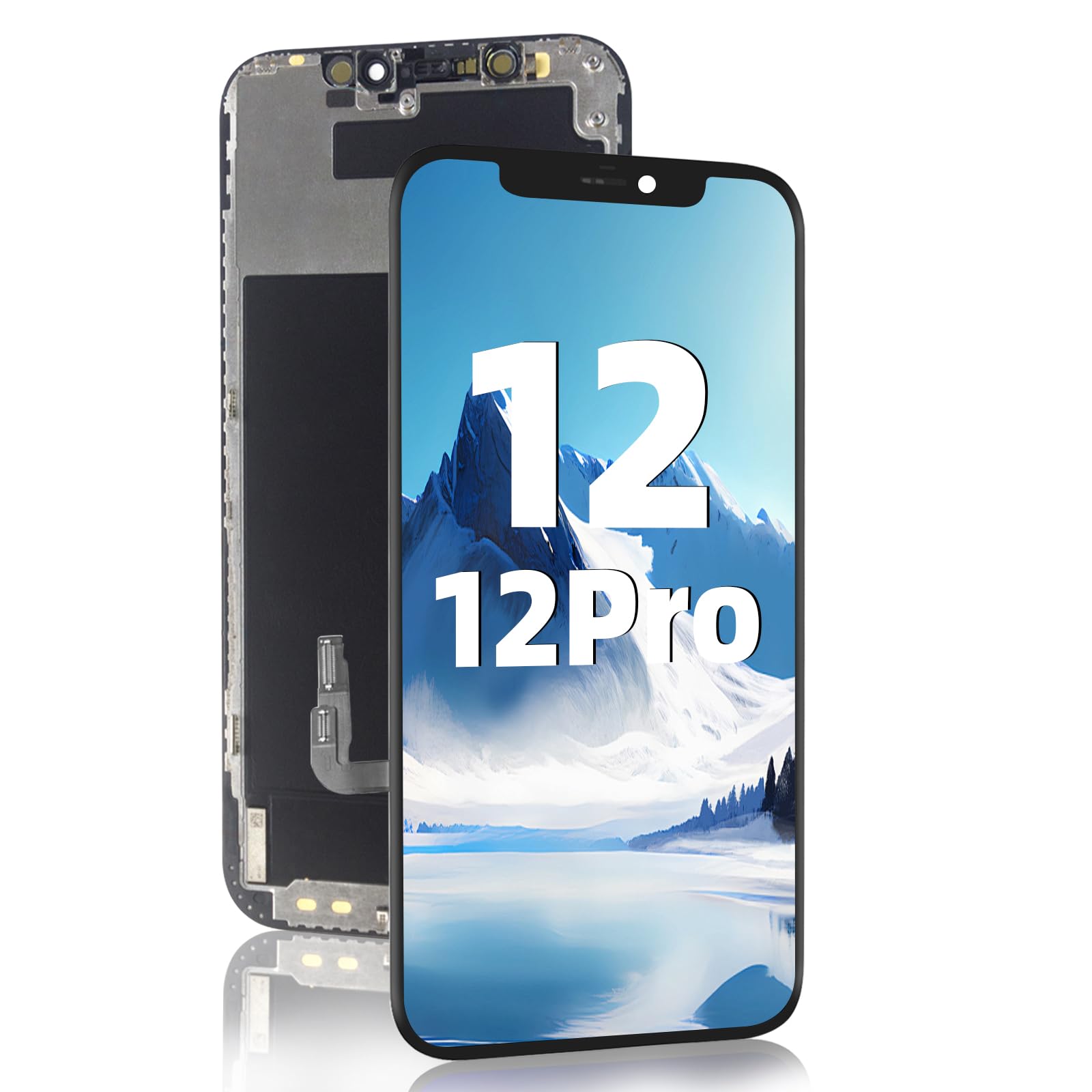 DTD for iPhone 12/12 Pro Screen Replacement 6.1 inch Screen Full HD LCD Display 3D Touch Screen Digitizer (without repair tools)