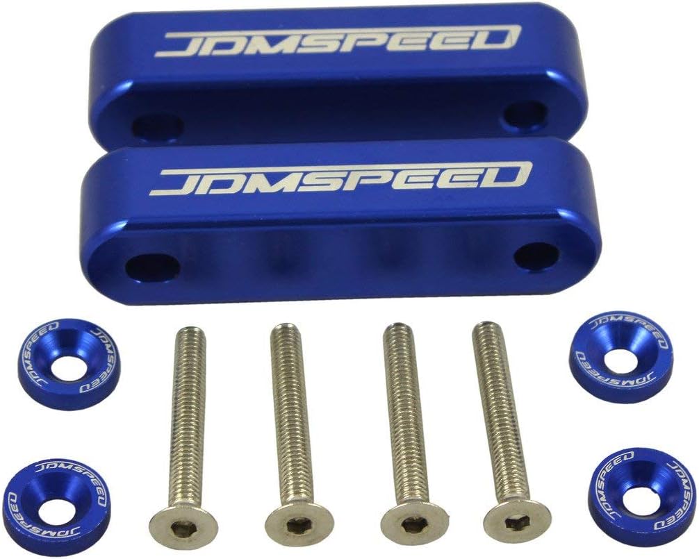 JDMSPEED Anodized Blue Hood Spacer Hood Riser 3/4" for