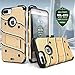 ZIZO Bolt Series for iPhone 8 Plus Case Military Grade Drop Tested Tempered Glass Screen Protector Holster iPhone 7 Plus case Gold Black