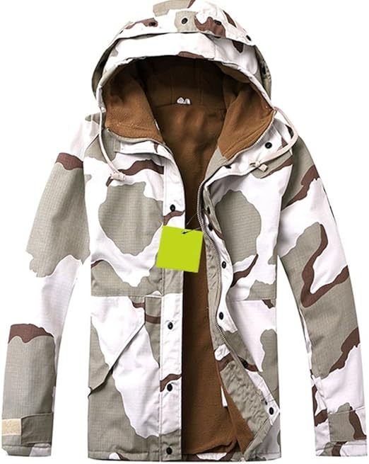 Amazon あったかいおしゃれな迷彩服 メンズ ミリタリー ジャケット コート アウター ボタン ジッパー フード Xlサイズ デザート 迷彩 防寒 おしゃれ カジュアル ファッション 定番 秋 冬 A W コート ジャケット 通販