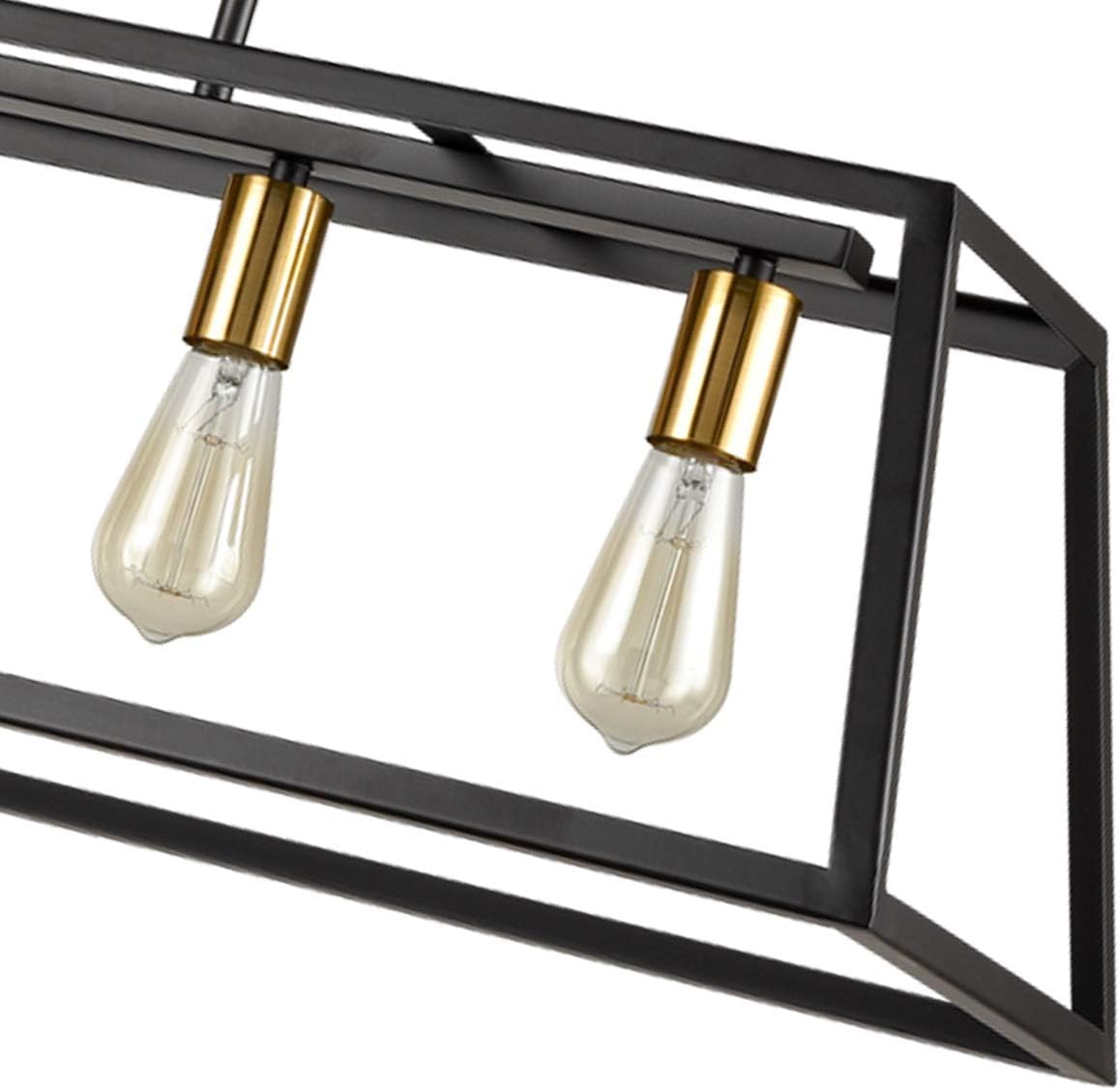 5-Light Kitchen Island Pendant Lighting, Industrial Island Chandelier with Metal Adjustable Chain for Dinning Room Kitchen - - 