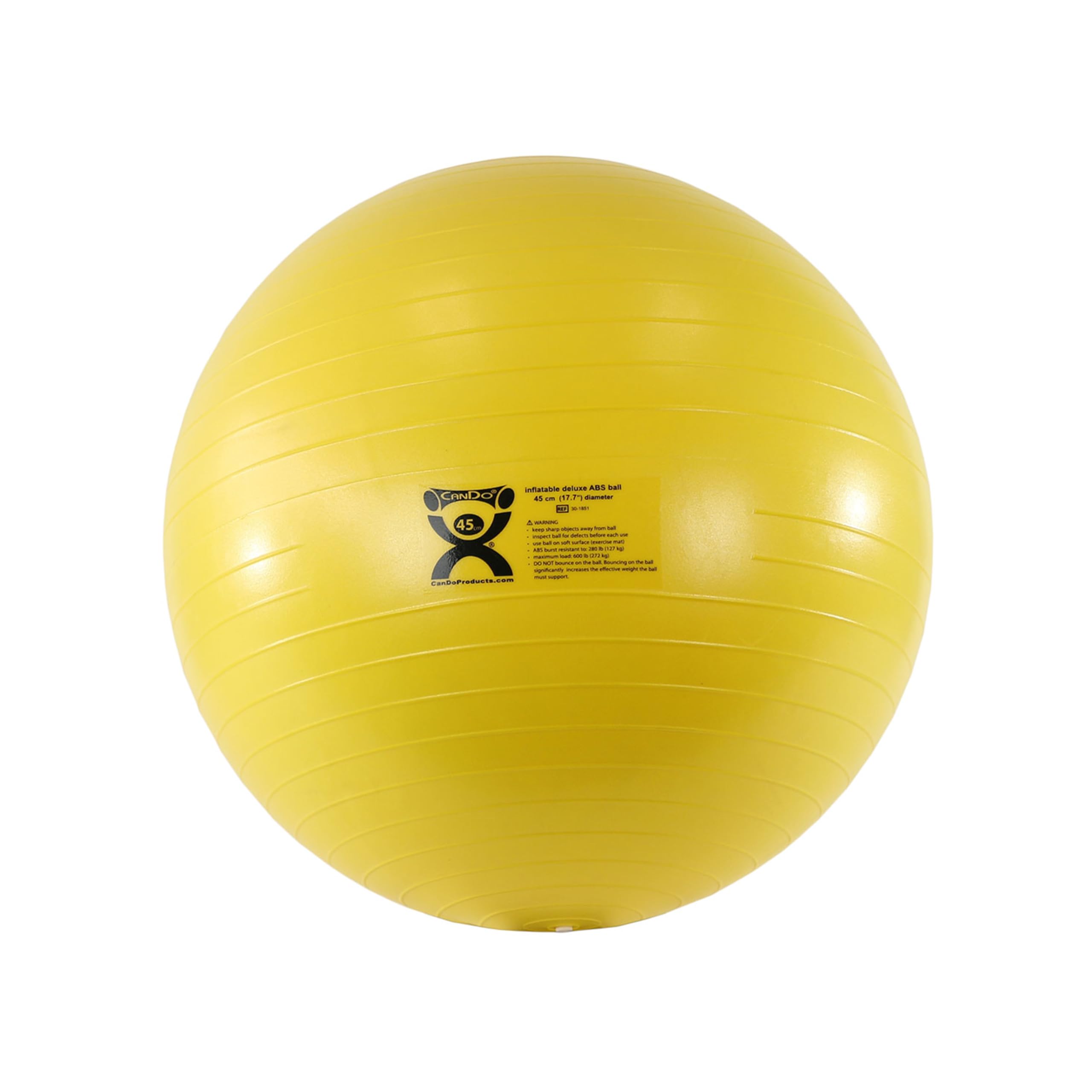 CanDo Exercise ball - CanDo® Deluxe Anti-Burst Gym ball, diameter 45cm, yellow — image 1