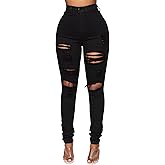 BISUAL Womens High Waisted Butt Lifting Jeans Distressed Stretch Skinny Sexy Colombian Jeans for Women