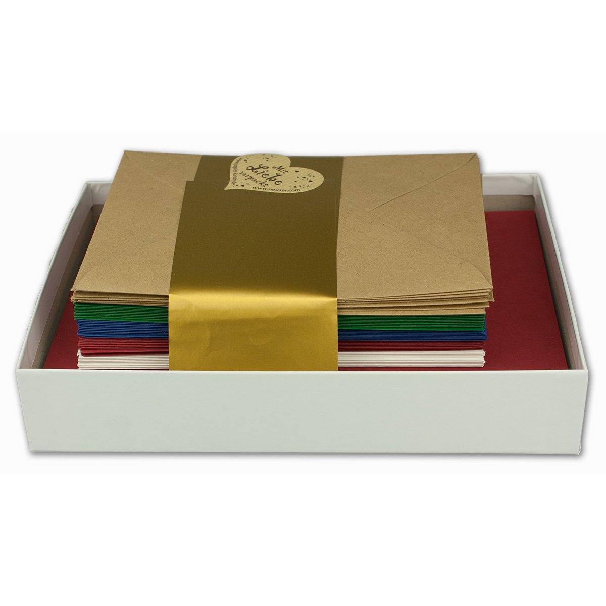 Seasons - Set | Envelopes/Single Cards & Inserts in 5 Colours/DIN A6 / C6 / 25 Stück Winter