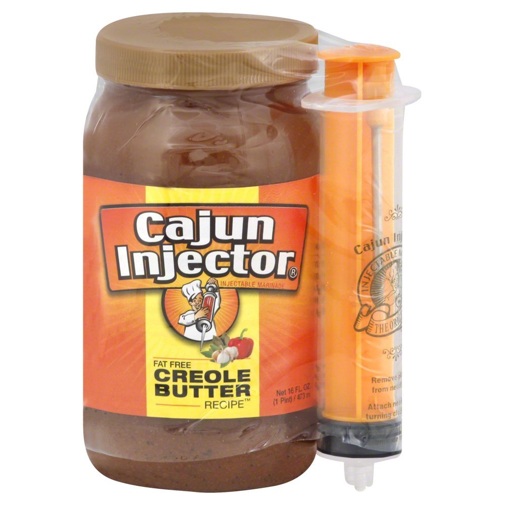 Cajun Injector Creole Butter Injectable Marinade with Injector 16 oz
