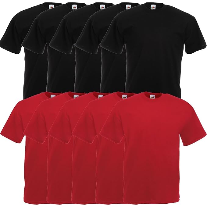 Fruit of the Loom Herren T-Shirt 10er Pack Valueweight T 10er_61-036-0