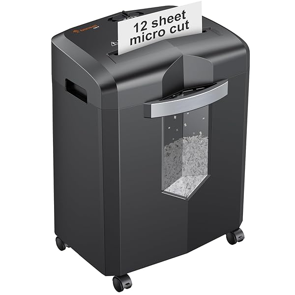 BONSAII 12-SHEET MICRO CUT SHREDDERS FOR HOME OFFICE,...