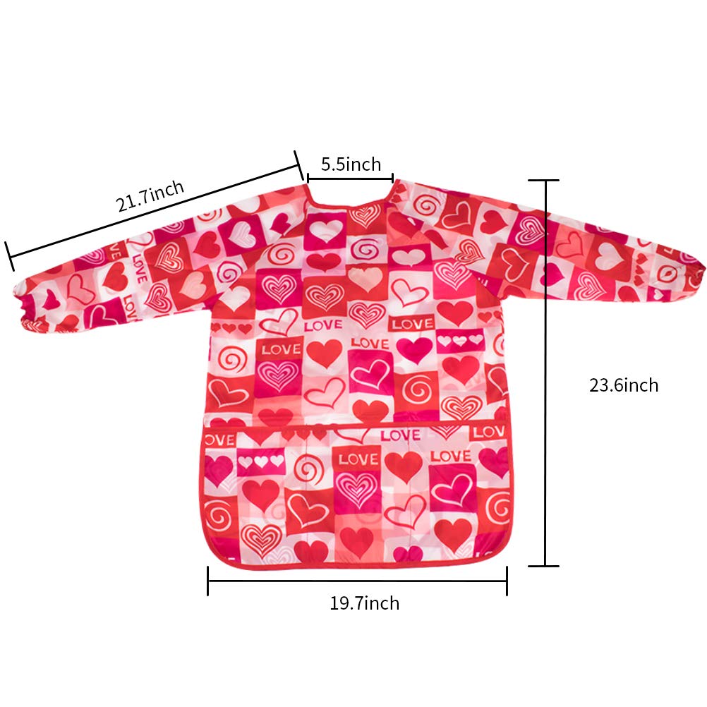 CUBACO Kids Painting Apron, 2pcs Waterproof Art Smocks For Child 3-8 Years, Kids Smocks for Painting Aprons with Long Sleeve