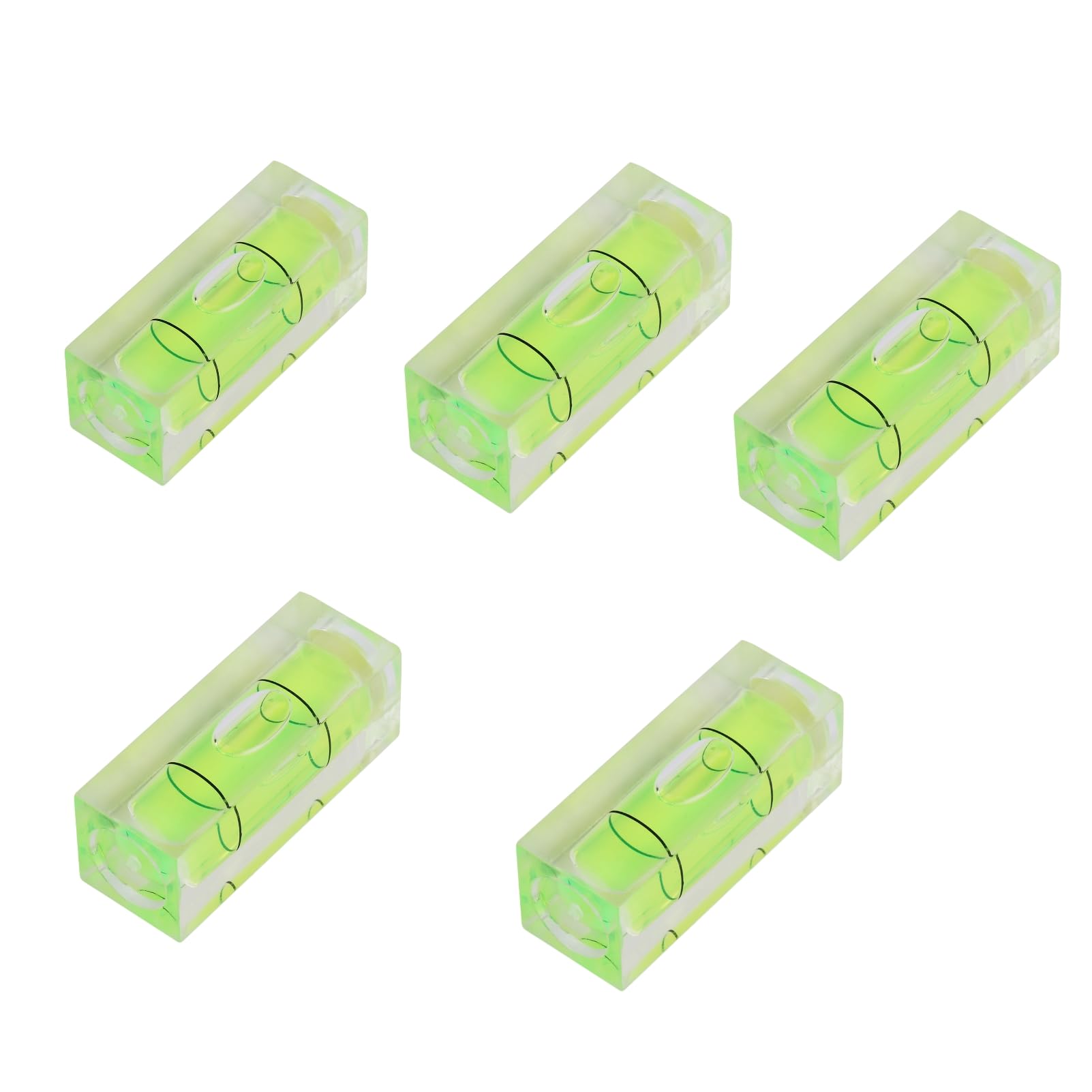 Haosie 5pcs Small Spirit Level, 15 x 15 x 40mm Mini Spirits Levels, Spirits Levels Small, Square Spirit Level Bubble Measuring Instruments Layout Tools