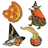 Beistle 4-Pack Halloween Cutouts, 6-1/2-Inch to 10-1/2-Inch