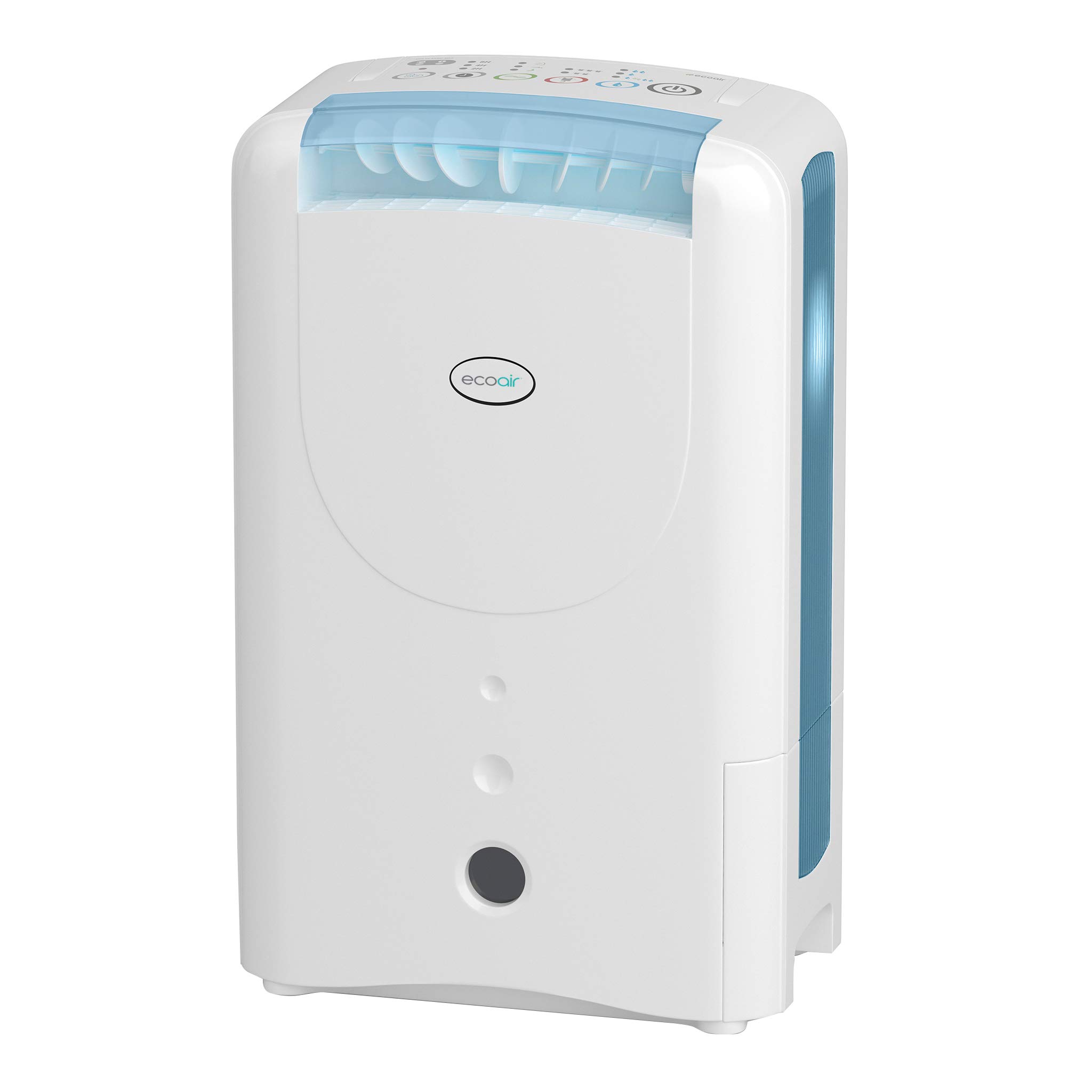 EcoAir DD1 Classic MK6 Blue Desiccant Dehumidifier | Electronic Control | 7.5L/Day | Quiet 34dBA | Ioniser | Silver Filter | Laundry | Timer | 6Kg | Economy Mode | Home Garage Basement Boat