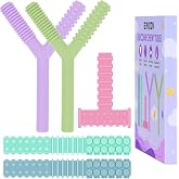 ERKOON 5 Pack Sensory Chew Toys for Autistic Children, Silicone Chewy Tubes Teething Tubes for Autism, ADHD, SPD, Chewies wit