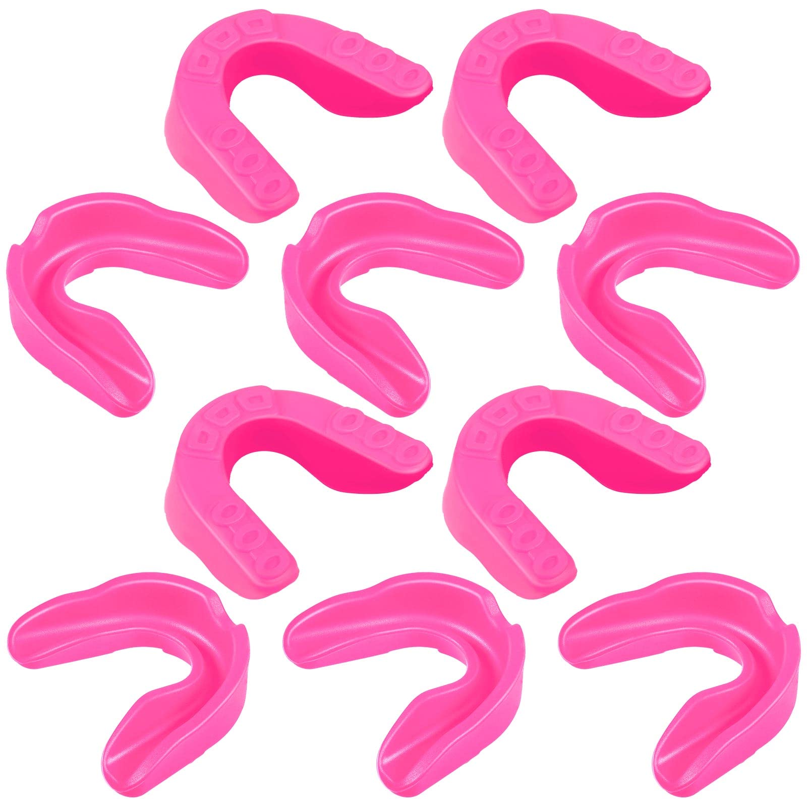 Photo 1 of 10 Pcs Sport Mouth Guards Gum Teeth Armor Game Guard for Boxing Basketball Football Hockey Karate Basketball Rugby Match (Pink)