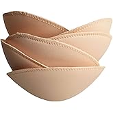 TopBine 3 pairs Round Soft Bra Inserts Pads Removable Sport Bra Cups inserts Mastectomy Bra Inserts For Bikini Top Swimsuit